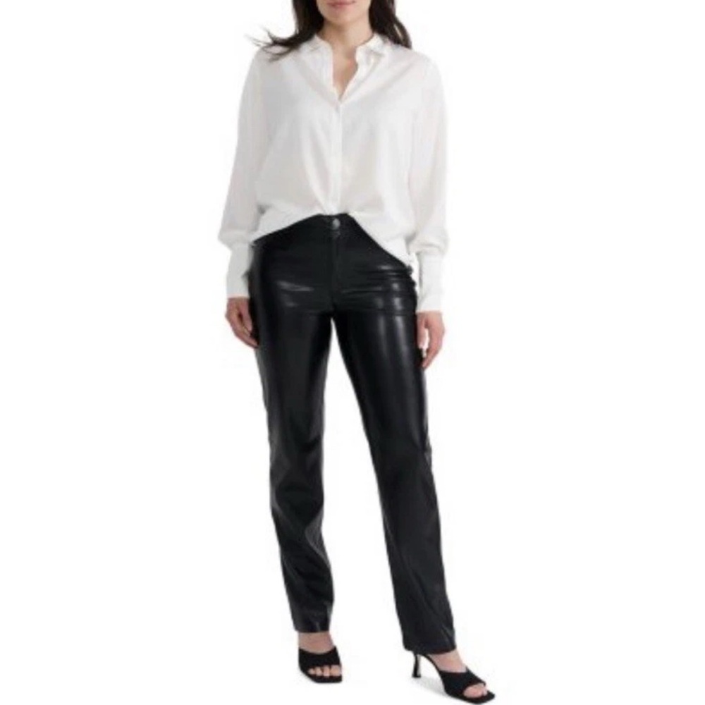 Joie LIMITED EDITION Faux Leather Pants Black JEI0000 Size 6